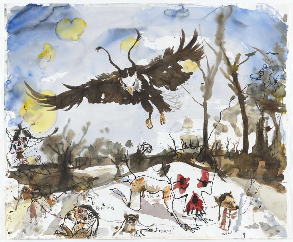 Untitled, by Brad Kahlhamer, watercolor, 2001