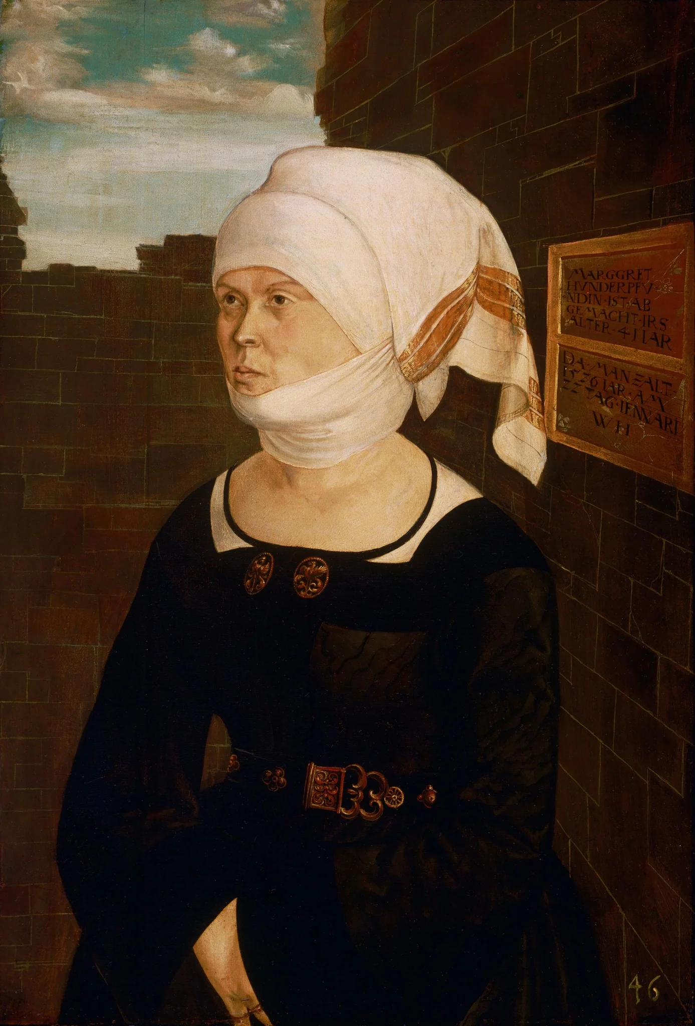 Portrait of Margaret Hundertpfundt, by Wolf Huber, oil, 1526