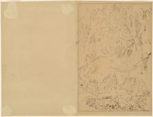 Eighteenth-Century Colonist Preaching to Indians
