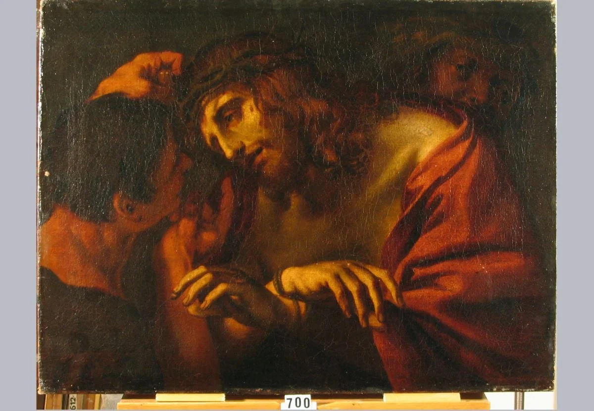 Batjocorirea lui Christos (în registrul inventar: Batjocorirea lui Isus), by Annibale Carracci, 1607