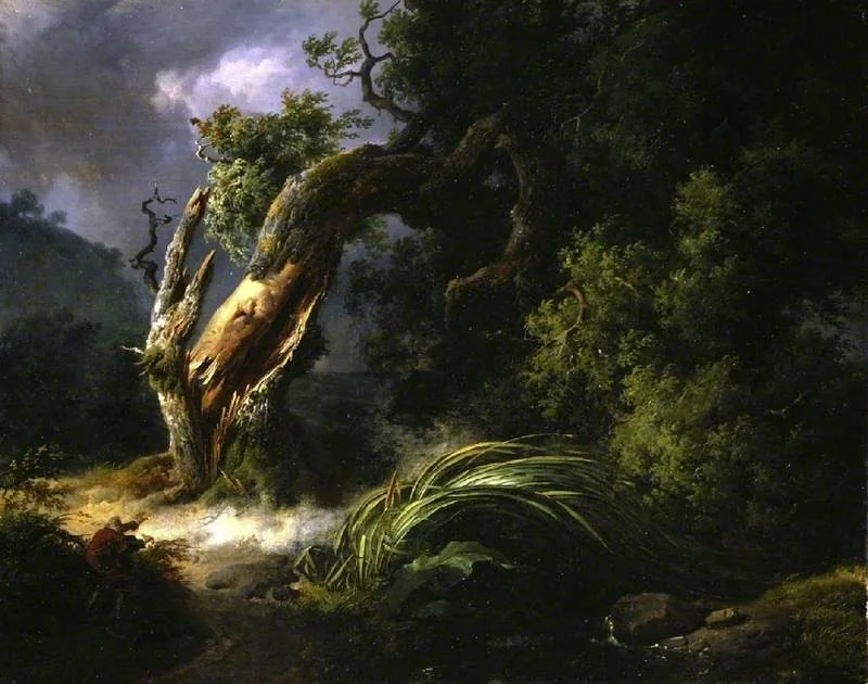 Le chene et le roseau, by Achille Etna Michallon, oil, 1816