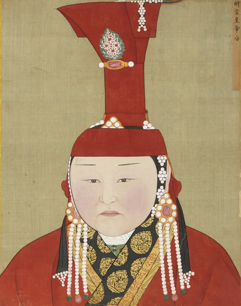 元代后半身像册-明宗皇帝后