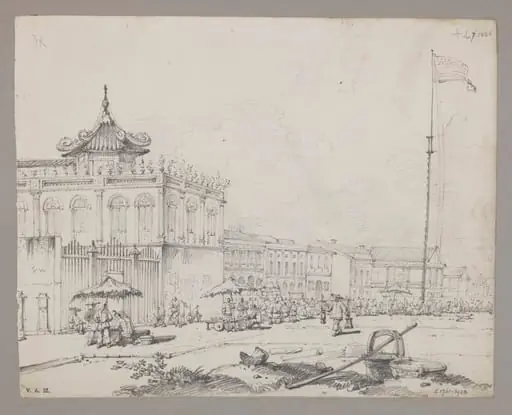 The Great Square before the Factories, Canton