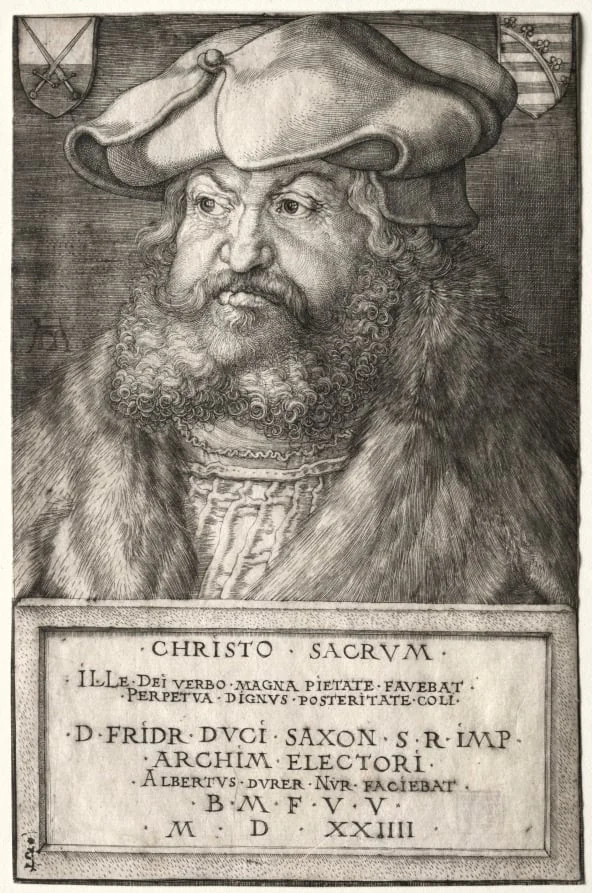 Frederick the Wise, Elector of Saxony, by Albrecht Dürer, 1524