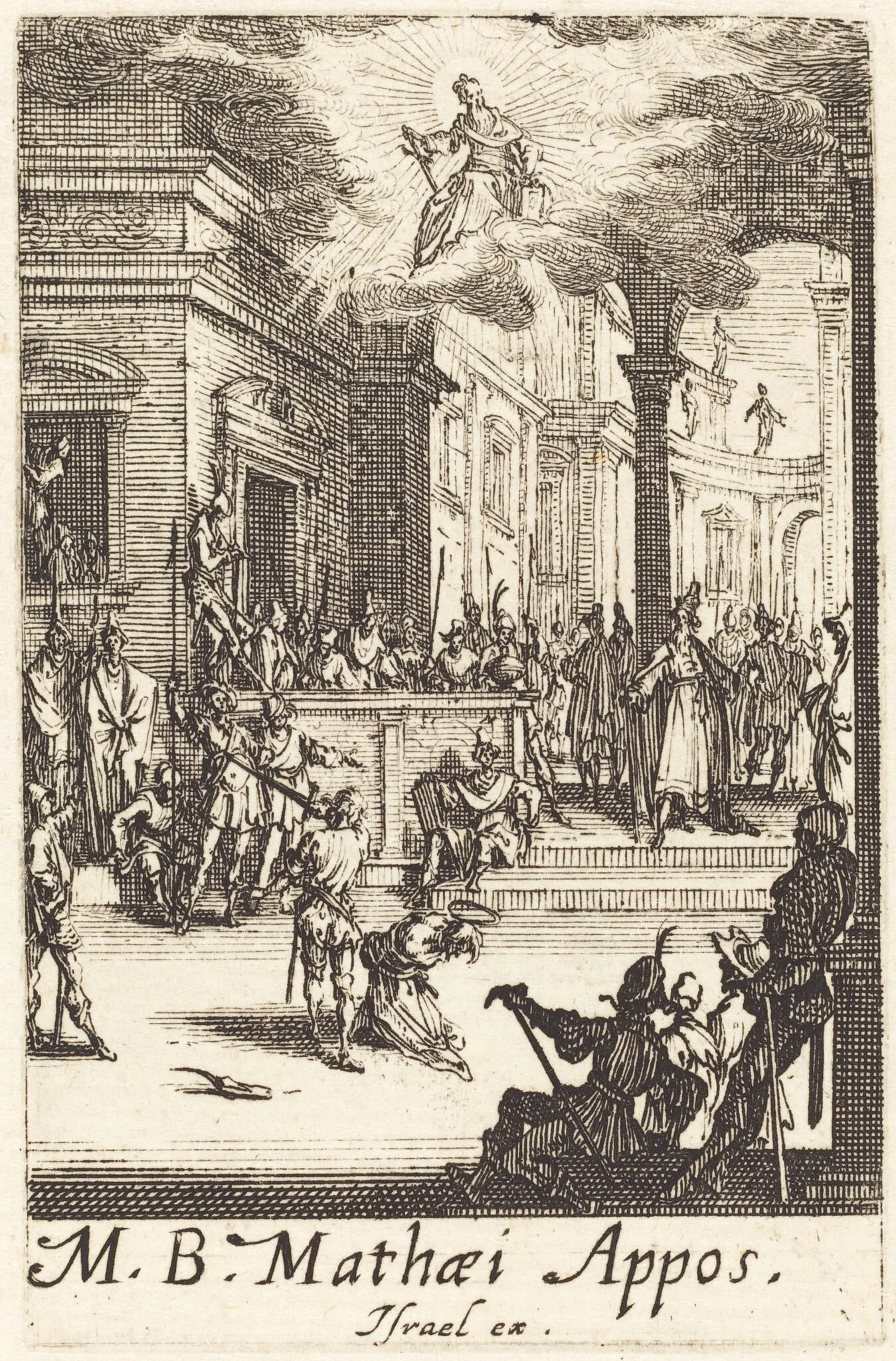 The Martyrdom of Saint Matthew, by Jacques Callot, ink, 1634