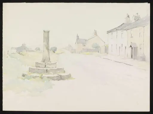 The Village Street and Roman Cross, Affetside