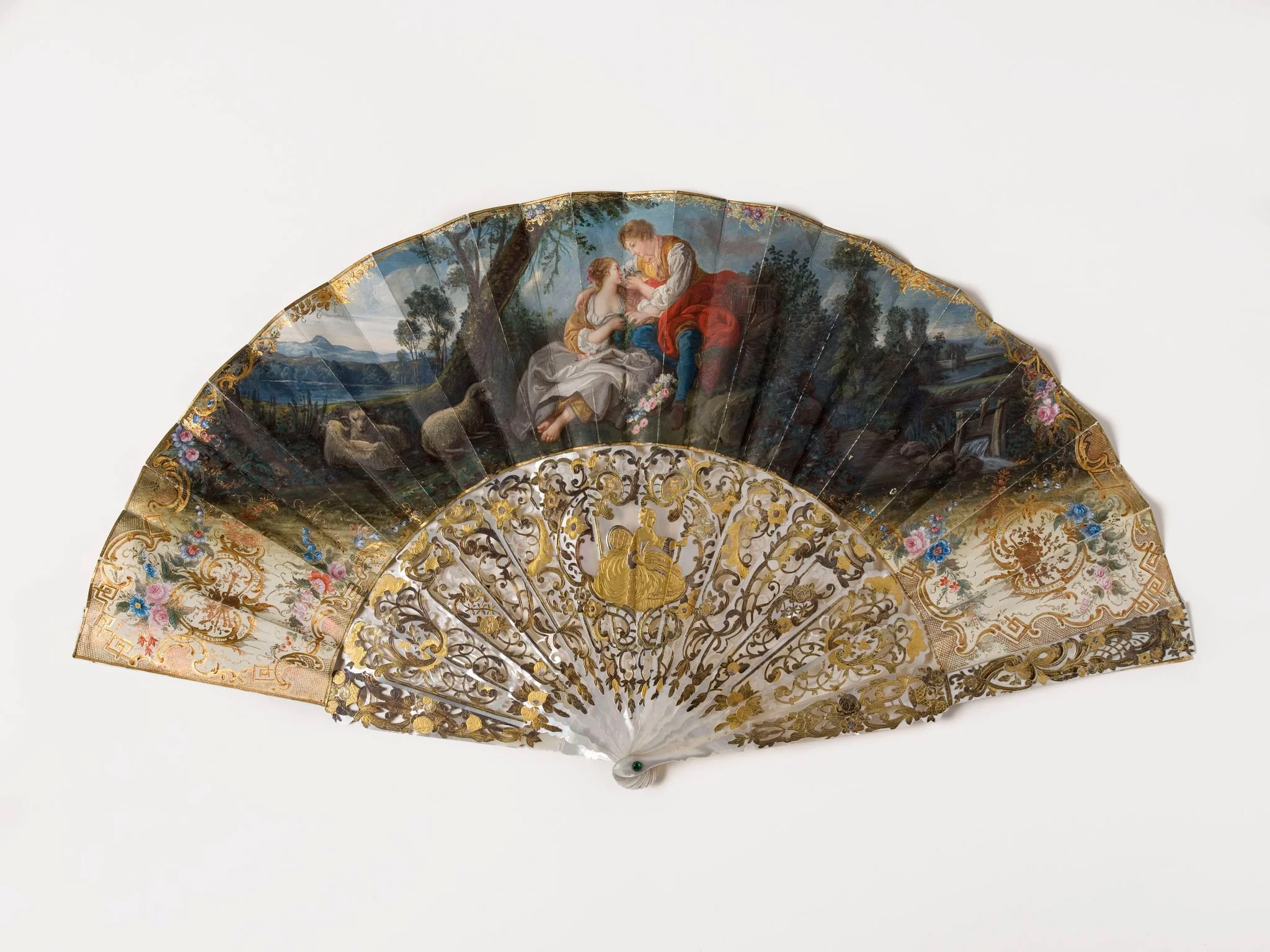 Eventail plié, by Unknown, unspecified, 1858