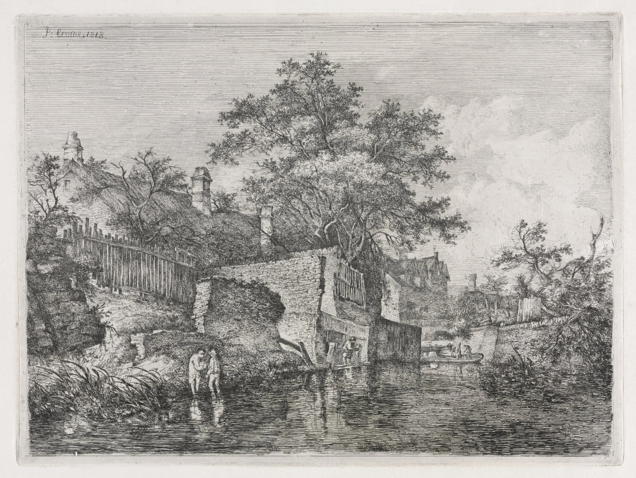 Front of the New Mills, by John Crome, 1813