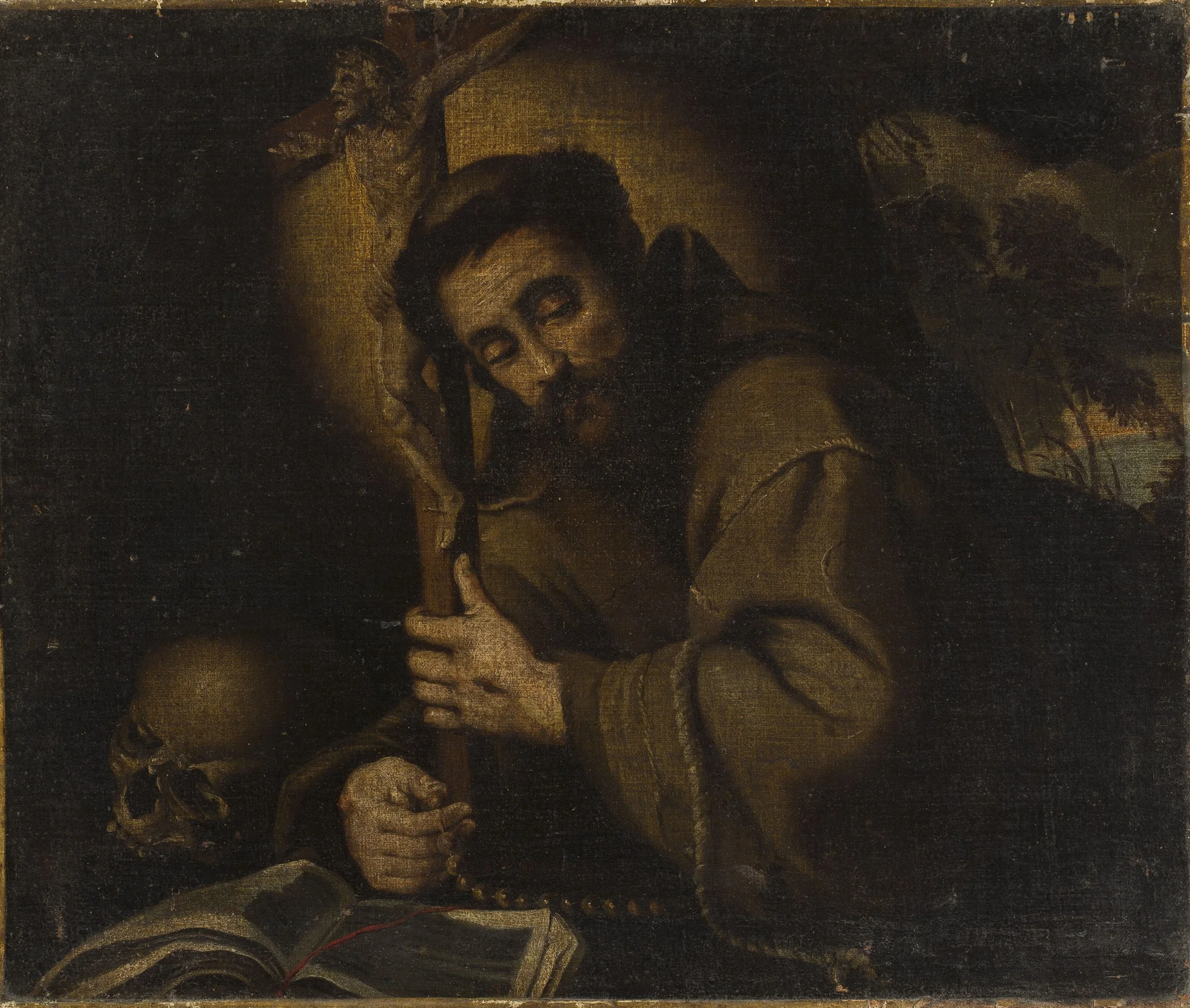 Saint Francis, by Unknown, oil, 1700