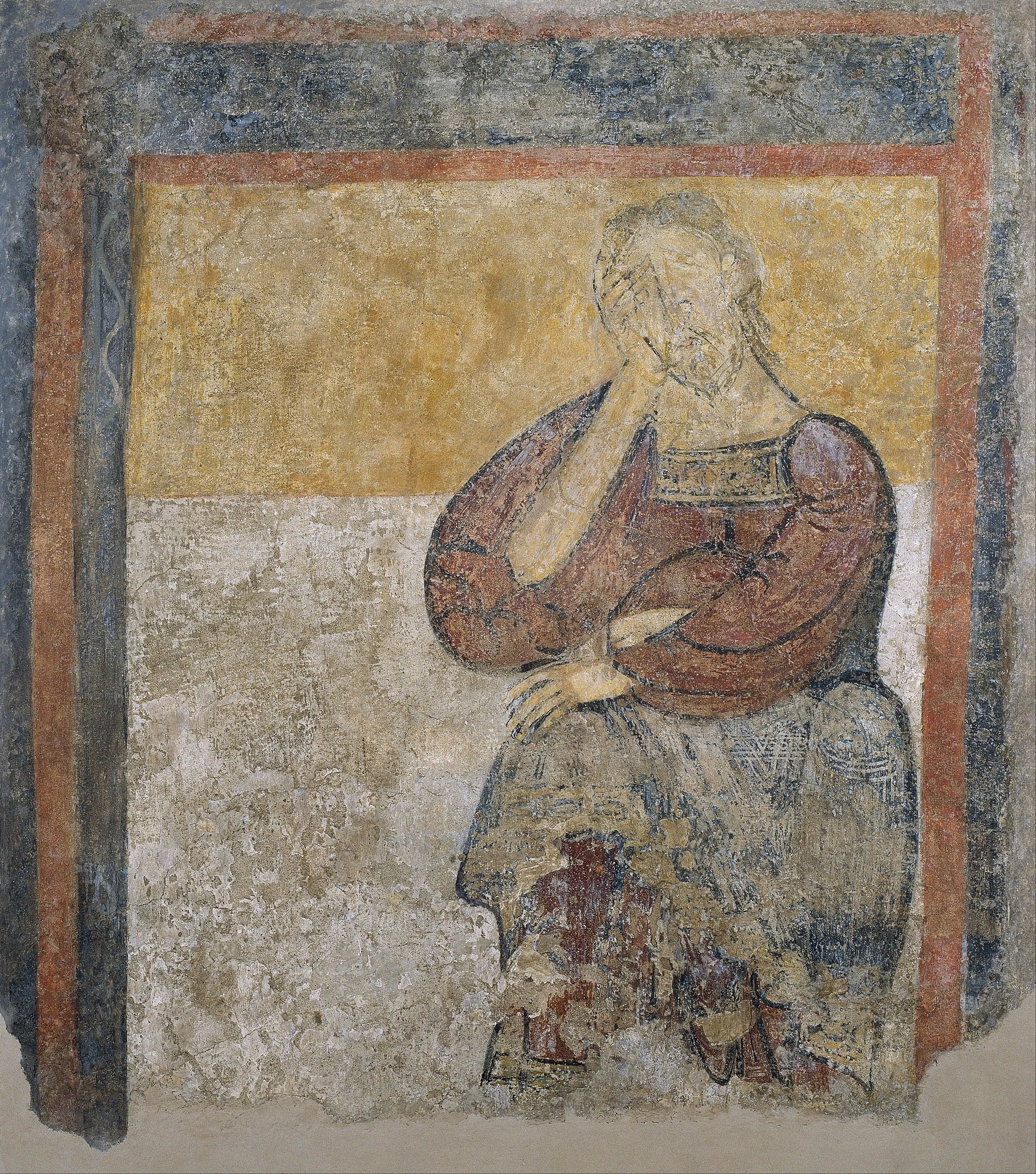 Distressed man from Sant Climent de Taüll, by Master of Taüll, unspecified, 1123