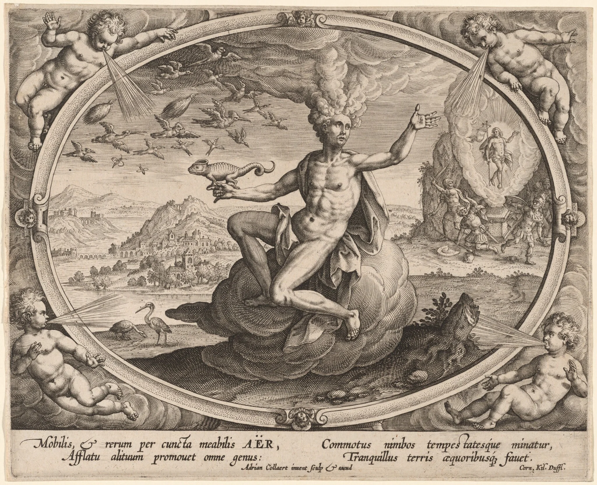 Aër (Air), by Adriaen Collaert, ink, 1587