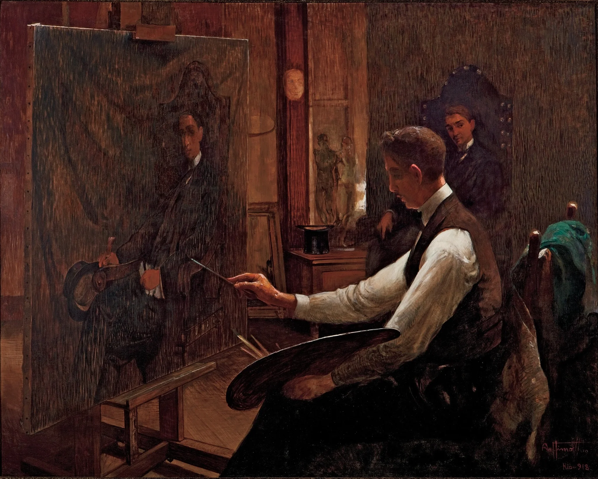 In the Studio, by Artur Timóteo da Costa, oil, 1918