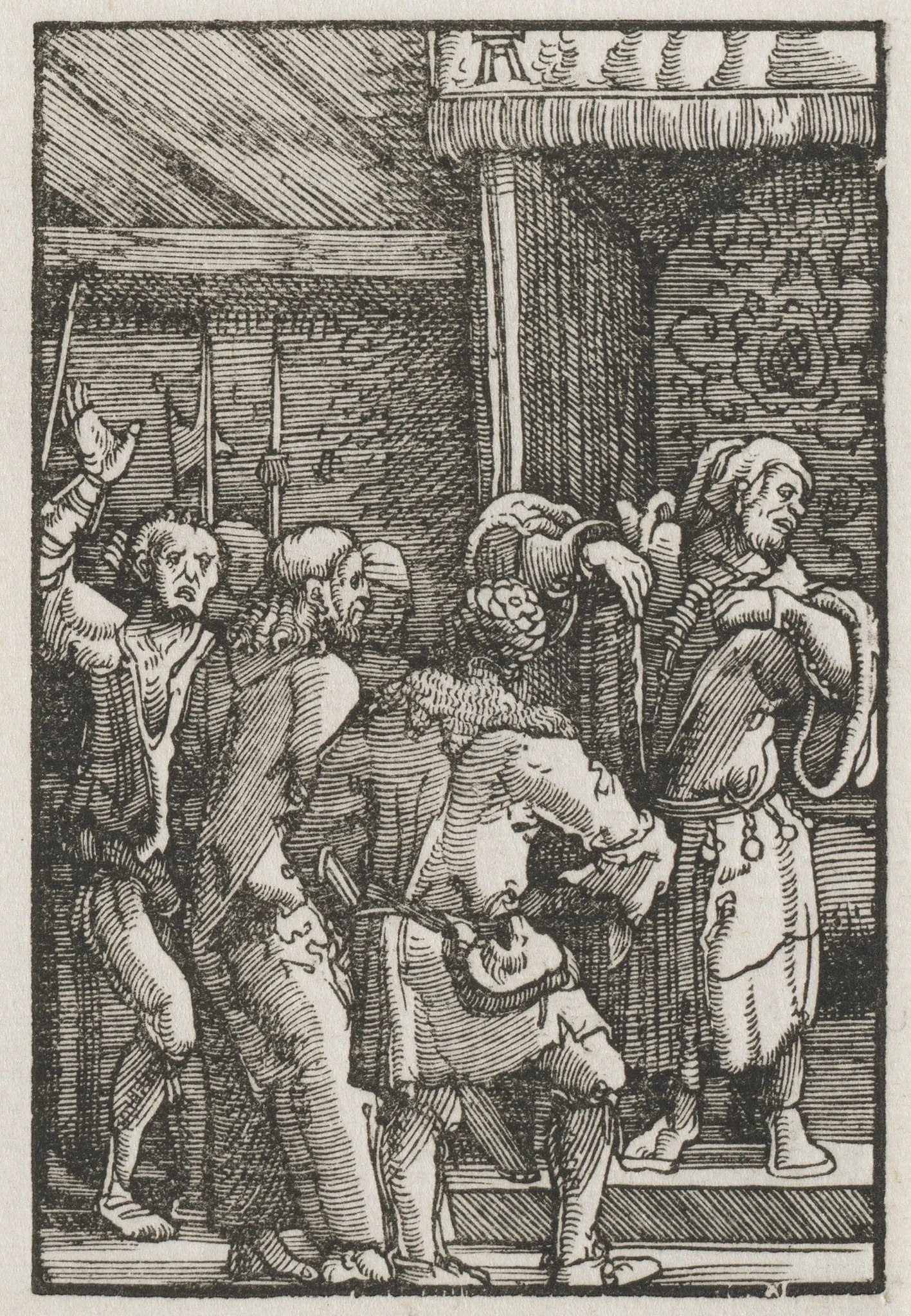 The Fall and Redemption of Man:  Christ before Caiaphas, by Albrecht Altdorfer, 1515