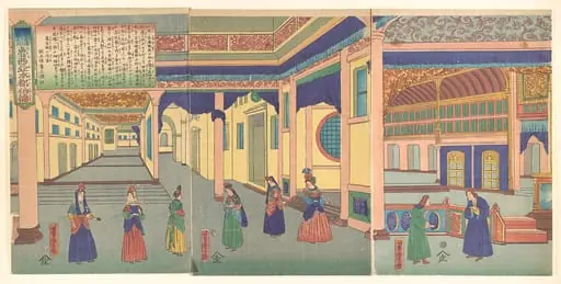 万国名勝尽競之内魯西亜本都伯徳|Heidoru (St. Petersberg), Capital of Russia, from  the series Famous Places from All Nations (Bankoku meisho zukushi - Oroshiya miyako heidoru)