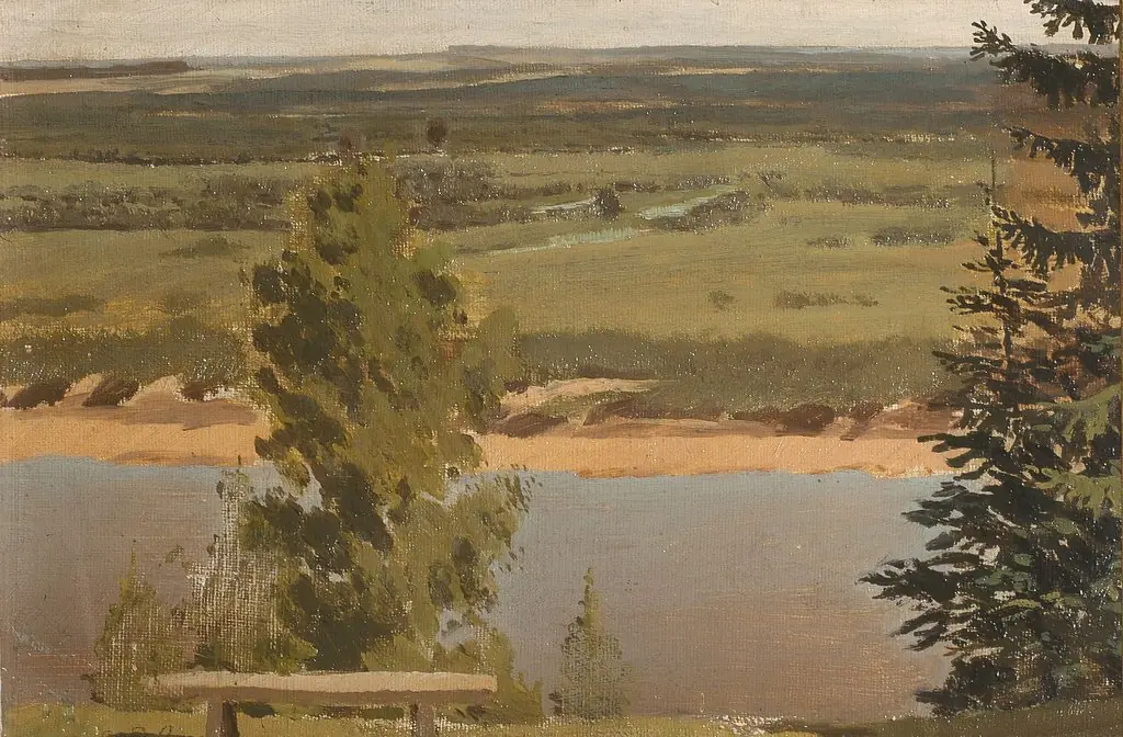 Horizons over the river. Krasnoye village