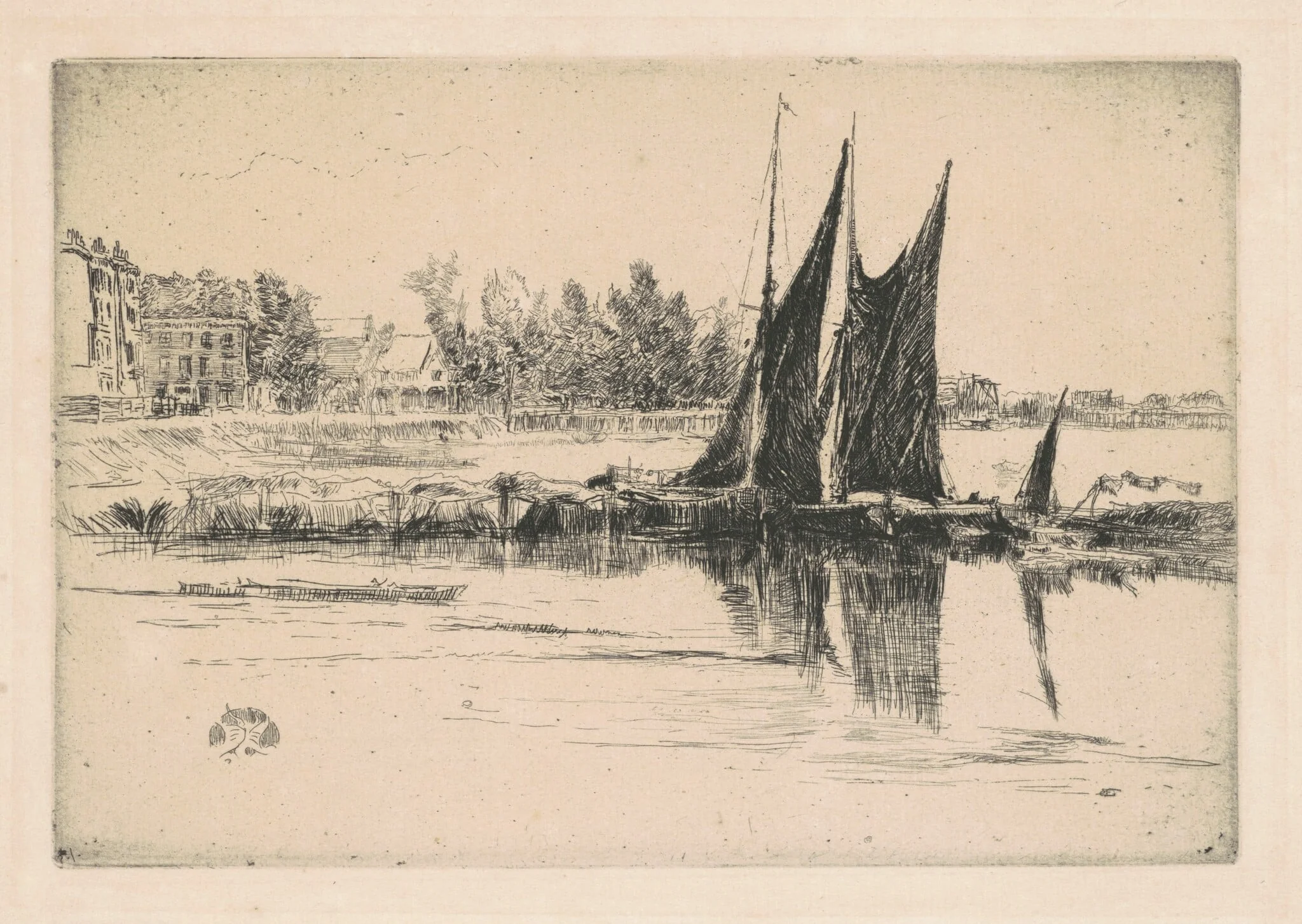 Hurlingham, by James McNeill Whistler, ink, 1879