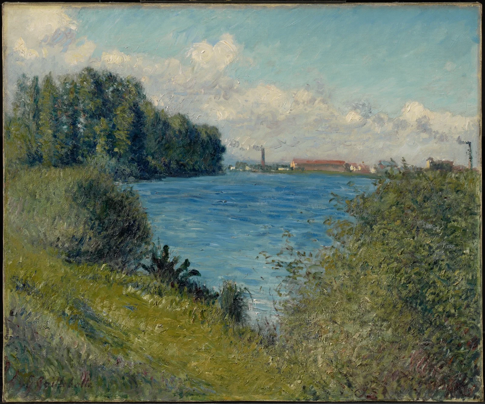 The Seine at Argenteuil, by Gustave Caillebotte, oil, 1896