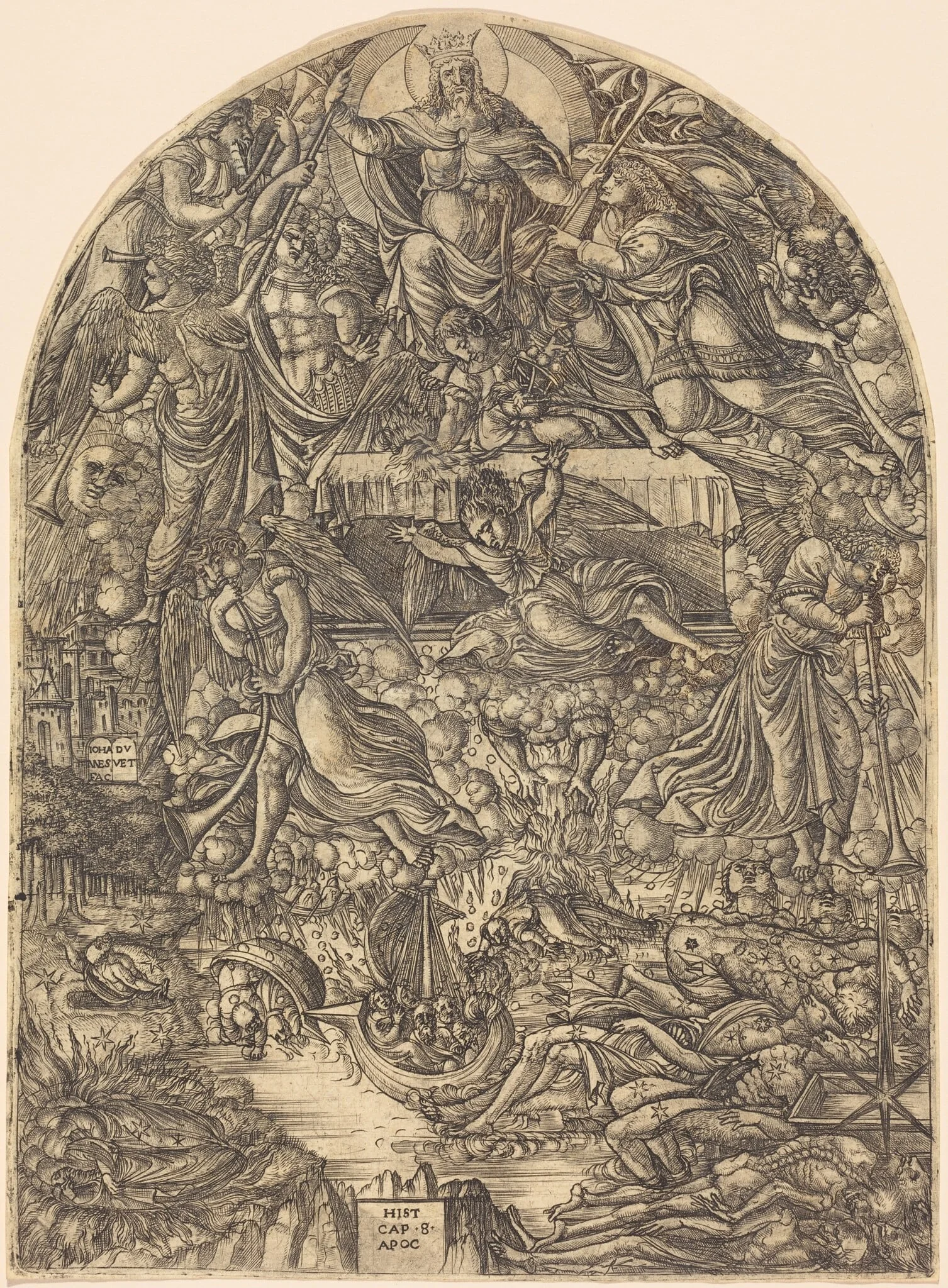 The Opening of the Seventh Seal, by Jean Duvet, ink, 1551