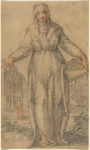 Female Saint (Saint Clare of Assisi or Saint Catherine of Siena?)