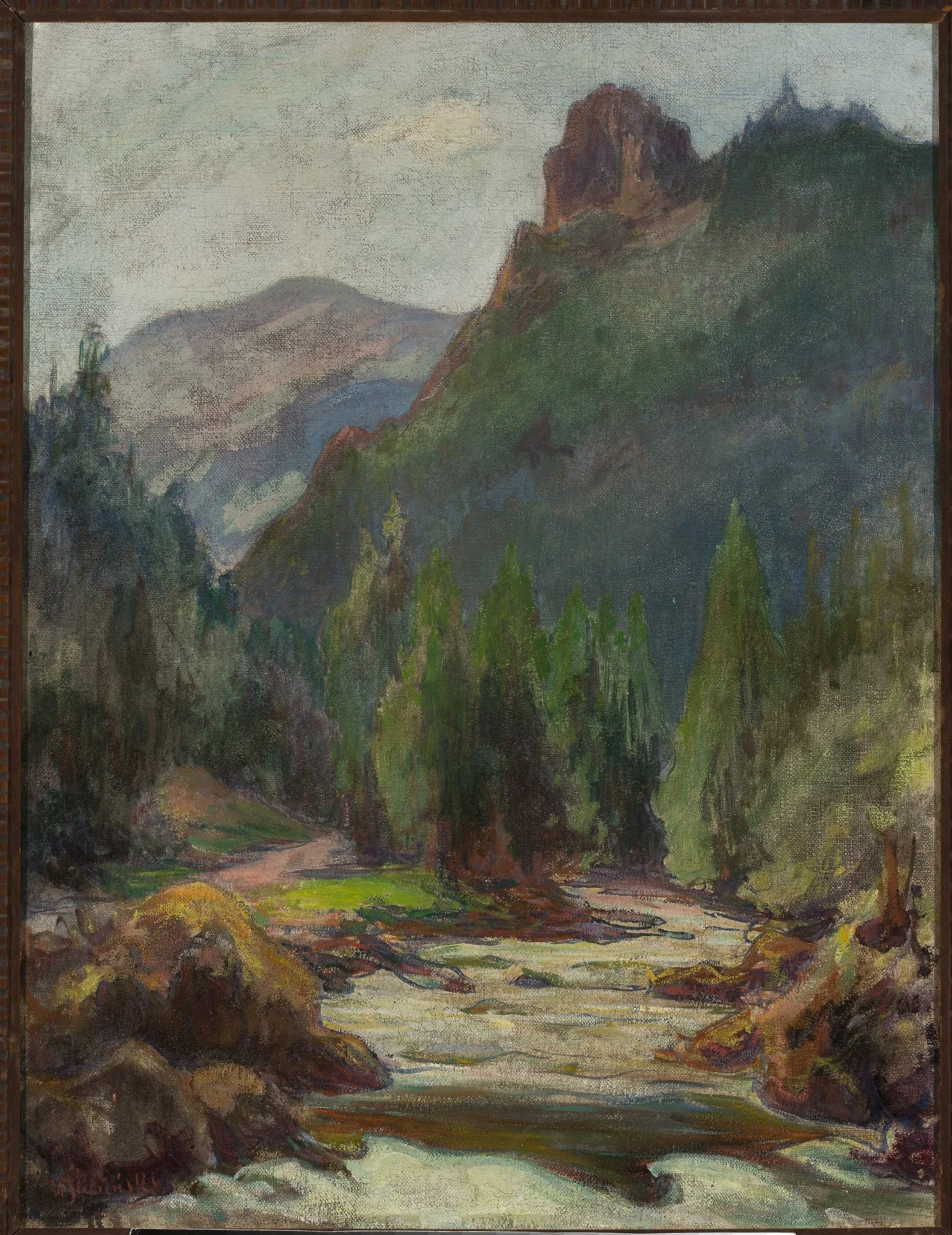 Mountain landscape, by Władysław Ślewiński, oil, 1903