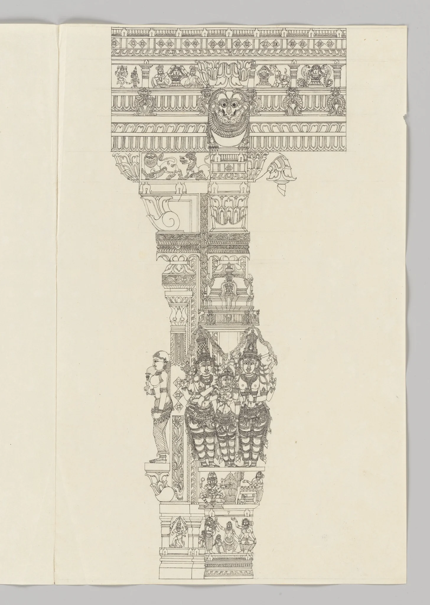 Marriage of Minakshi and Sundarehsvara, attended by Vishnu, by Unknown, unspecified, 1800