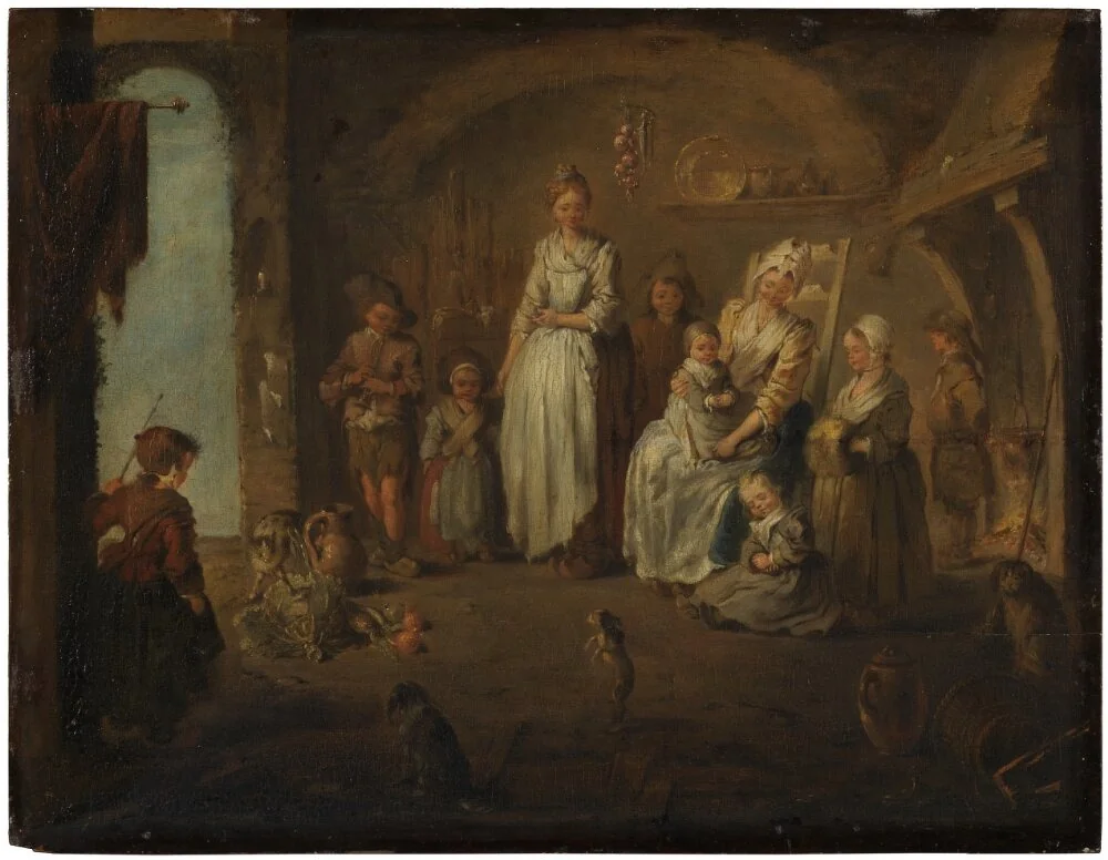 The Dancing Dog, by Jérôme-François Chantereau, oil