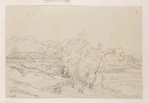 Fields and trees, with the city of Macau in the distance