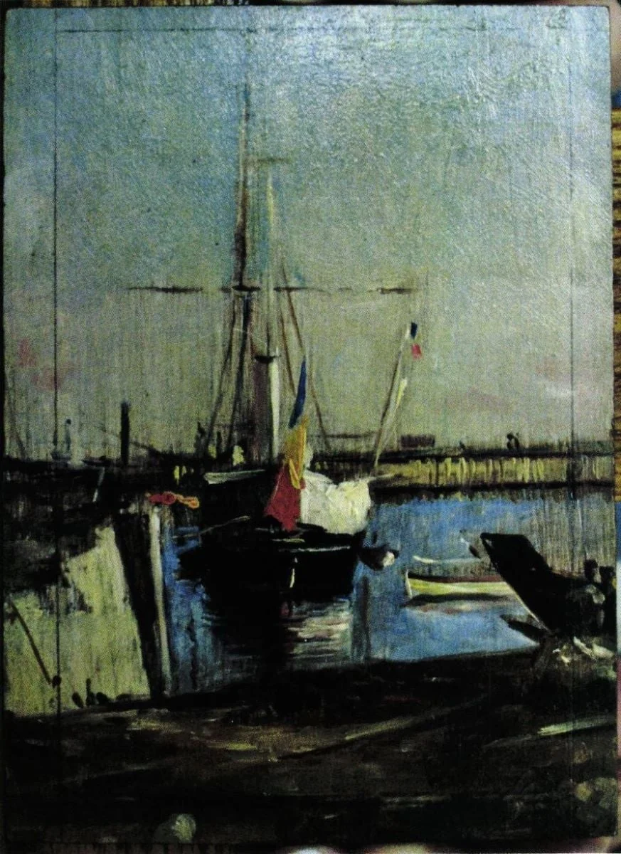 Corbaie în portul Constanța, by Theodor Aman, 1871