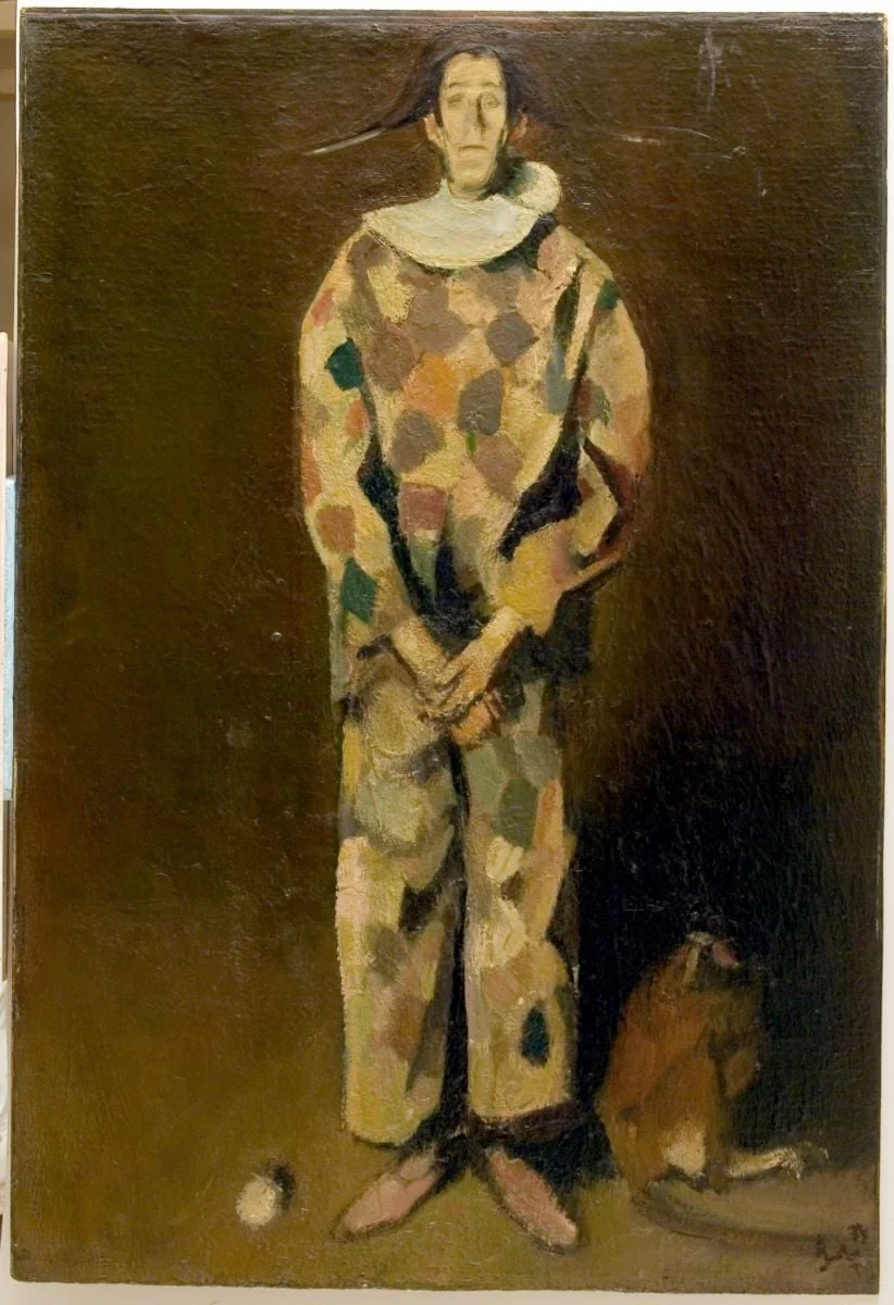 Arlechin cu maimuță, by Corneliu Baba, unspecified