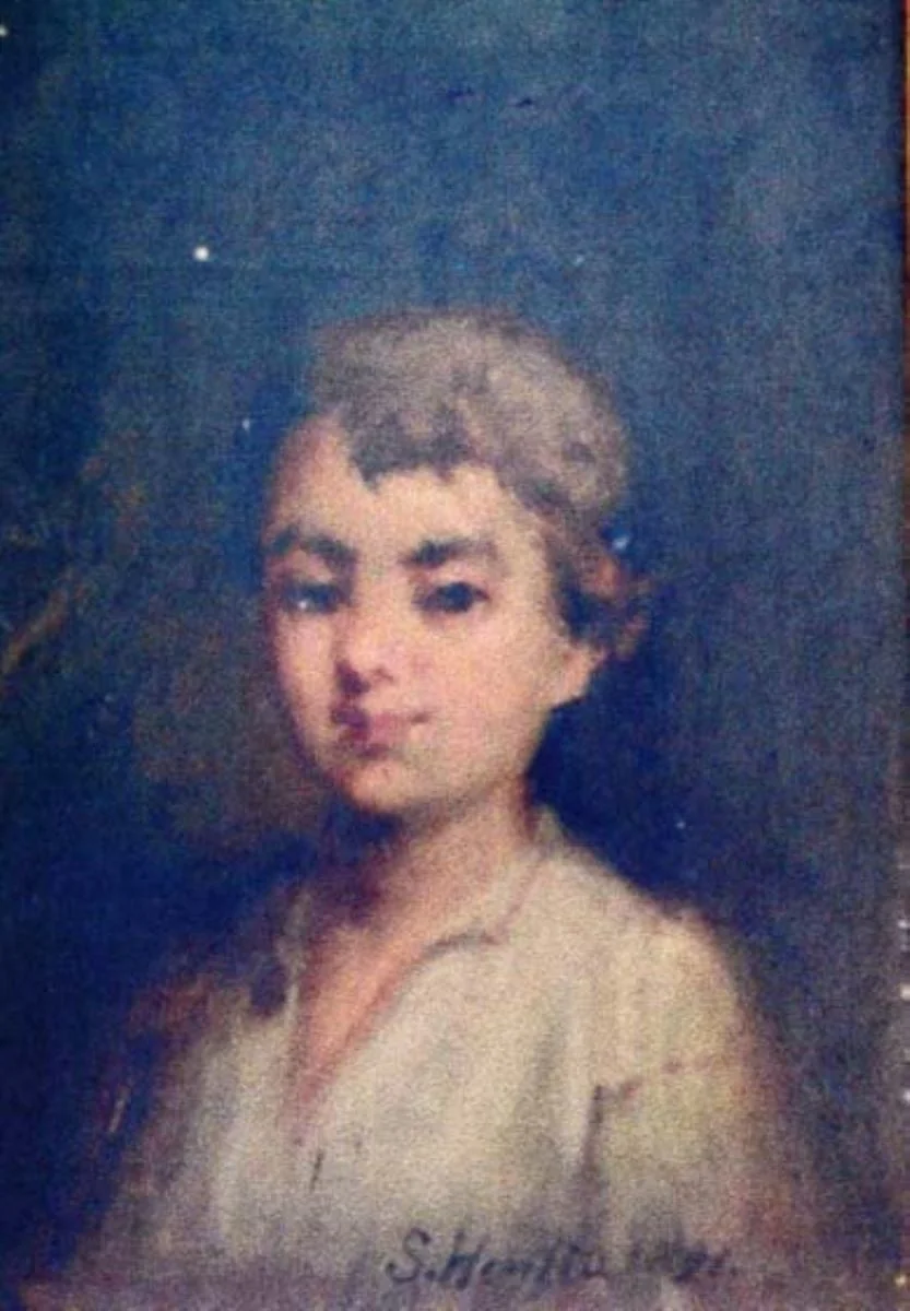 Portret de copil, by Sava Henția, unspecified, 1891