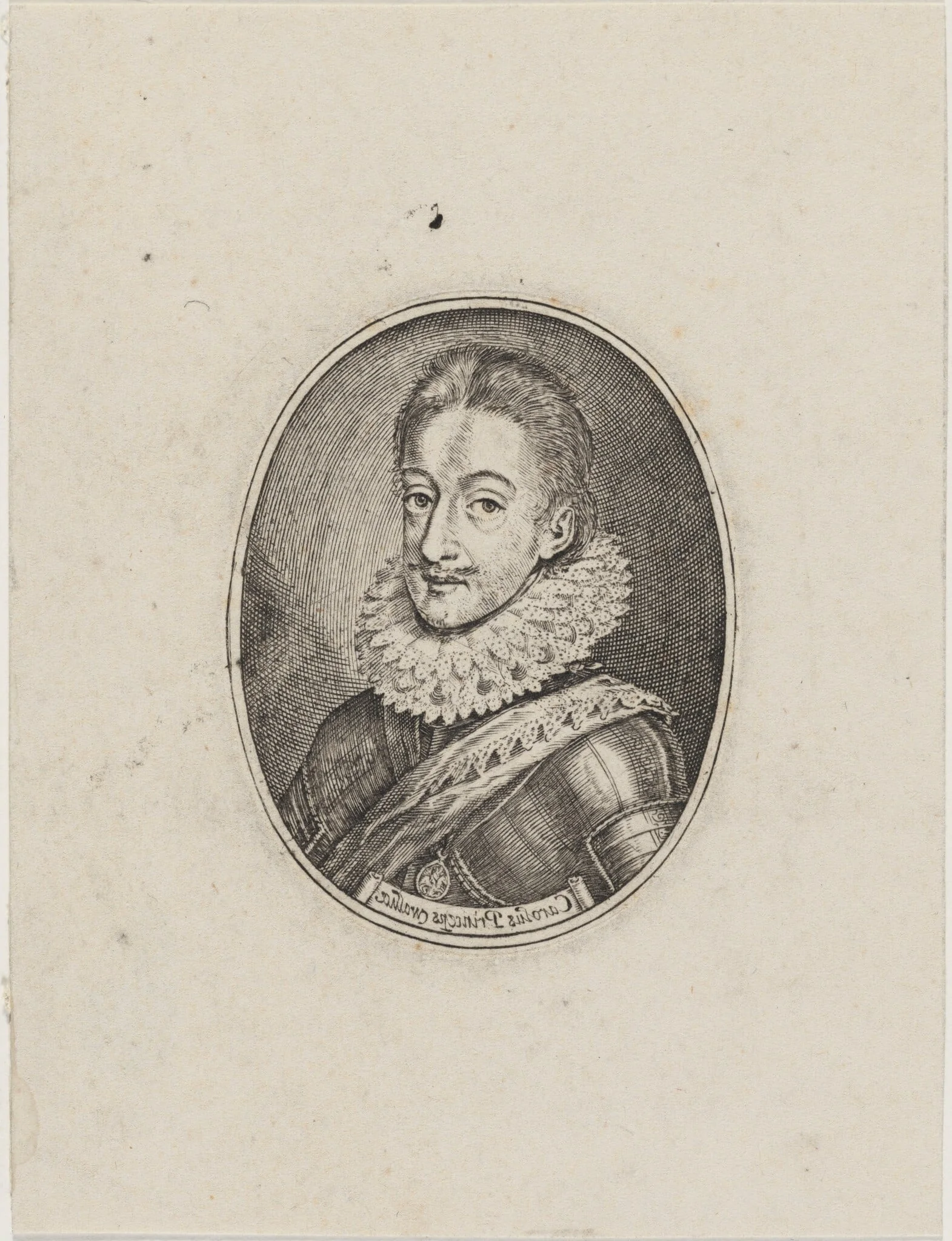 Charles I, King of England, by Simon van de Passe, ink, 1616