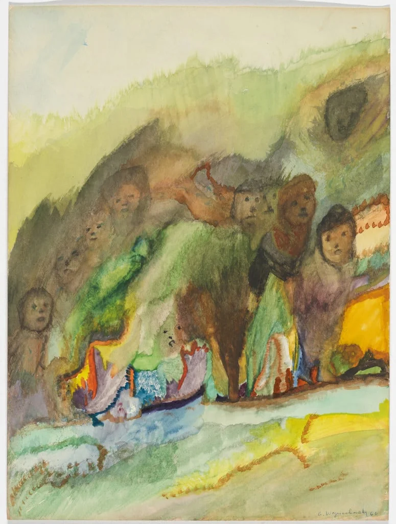 Untitled, by Agatha Wojciechowsky, watercolor, 1962