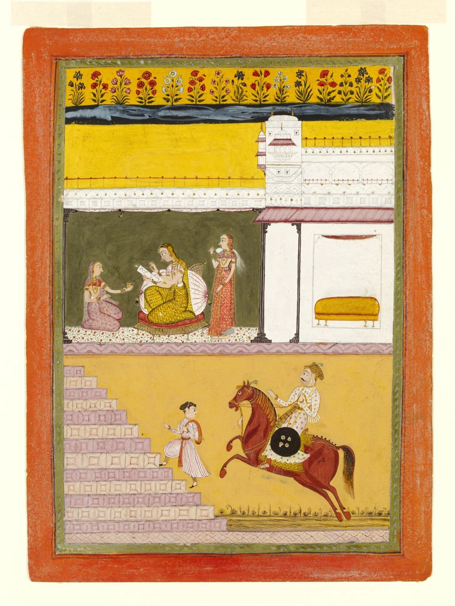 Dhanasri Ragini, by Unknown, paint, 1680