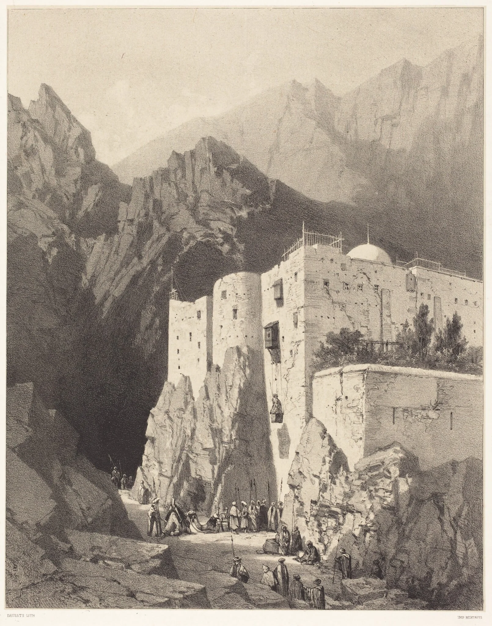 Mt. Sinai, by Adrien Dauzats, ink, 1836