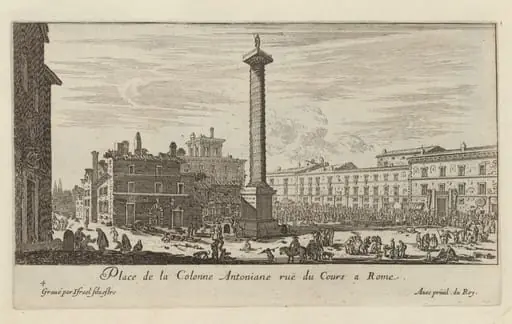 Place de la Colonne Antoniane ruë du Cours a Rome