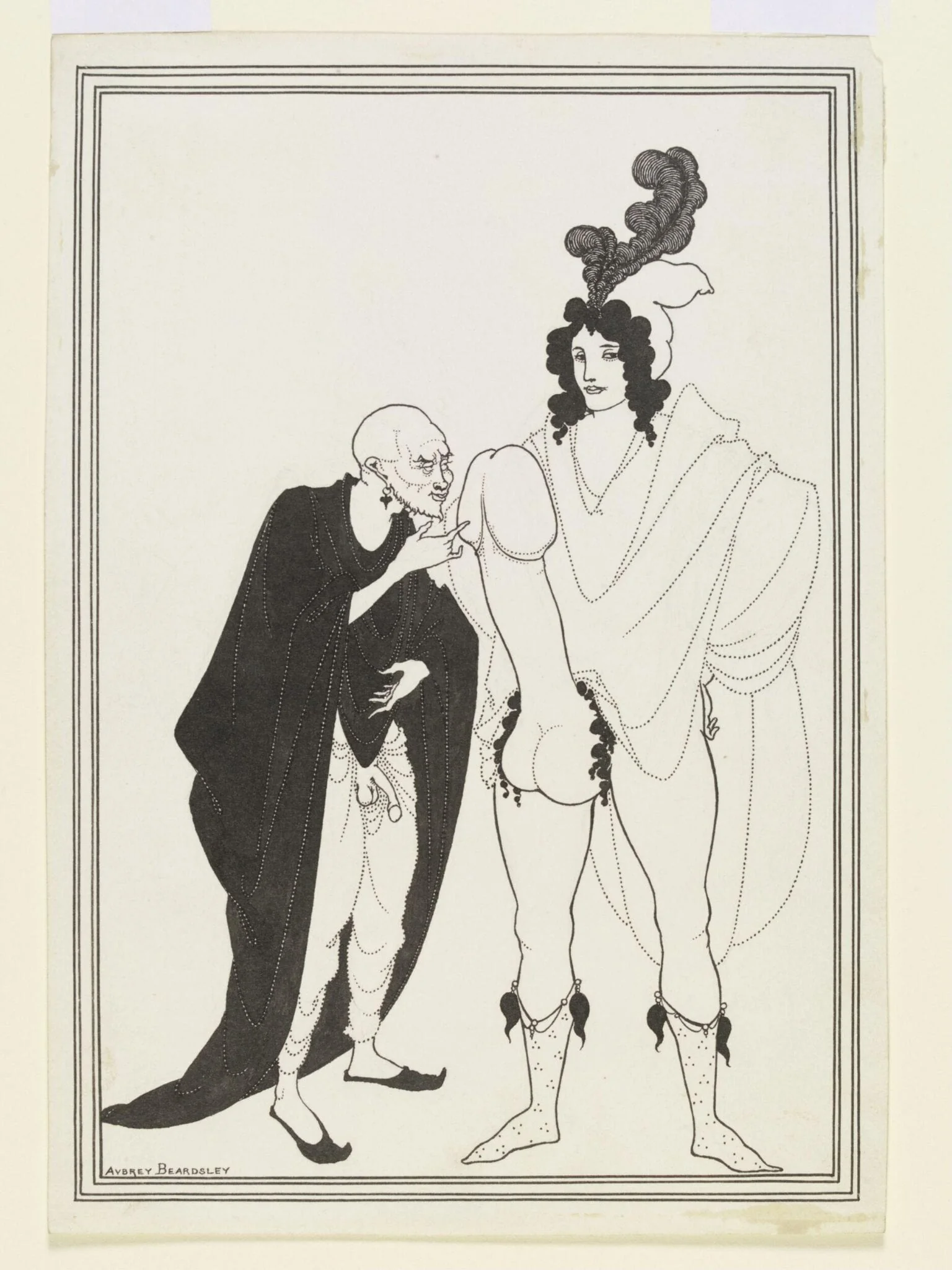 The Examination of the Herald, by Aubrey Vincent Beardsley, 1896