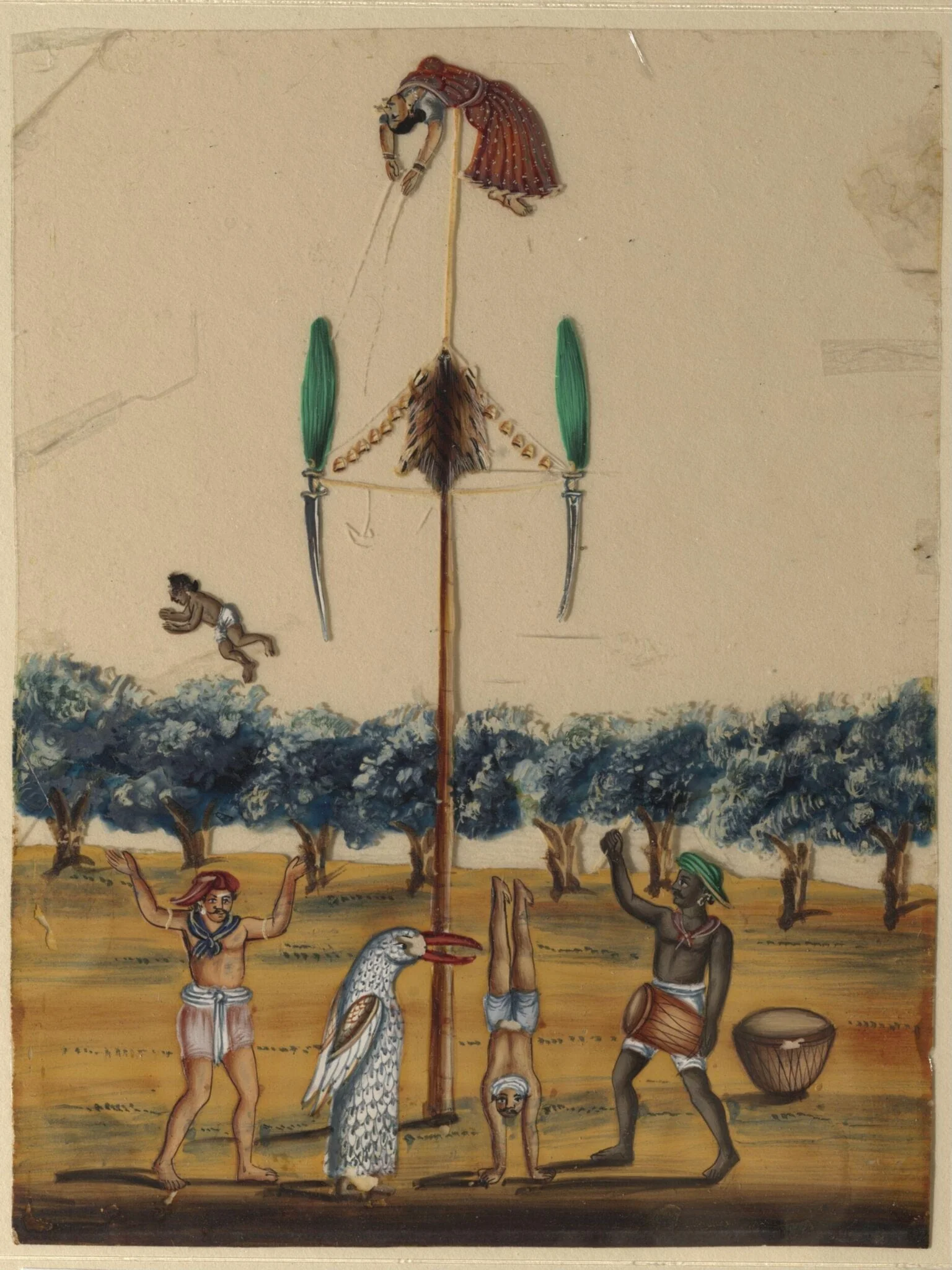 Acrobats, by Unknown, paint, 1860