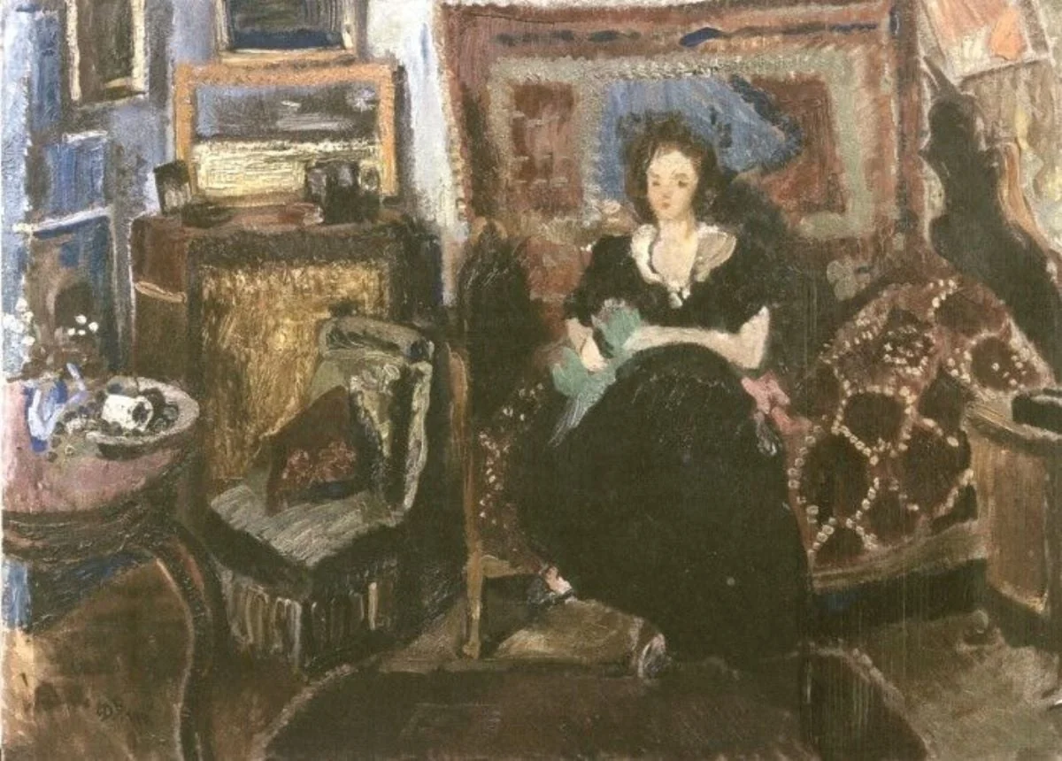Interior, by Lucia Dem-Bălăcescu, unspecified, 1949