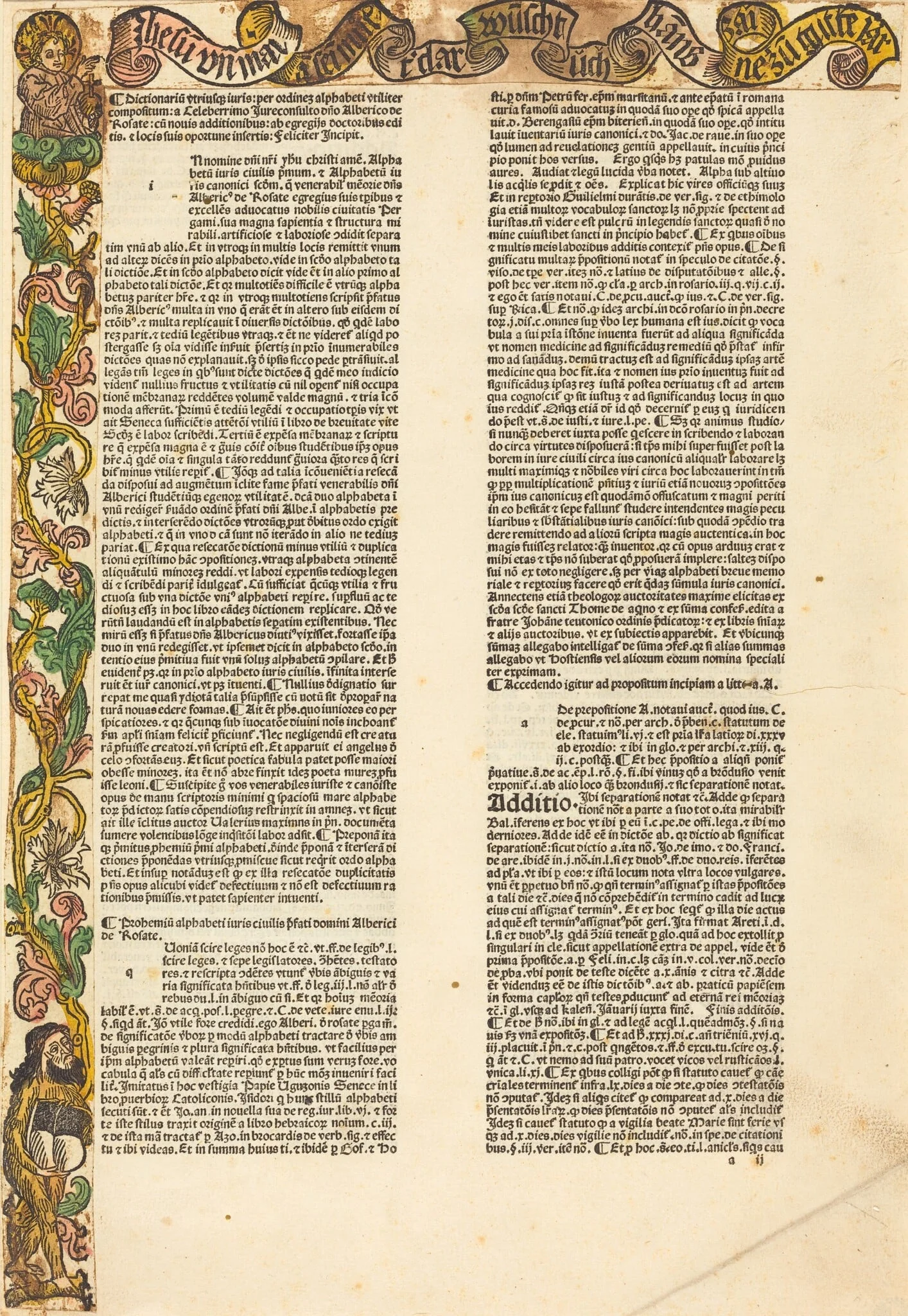 Border from an Almanac, by German 15th Century, ink, 1489