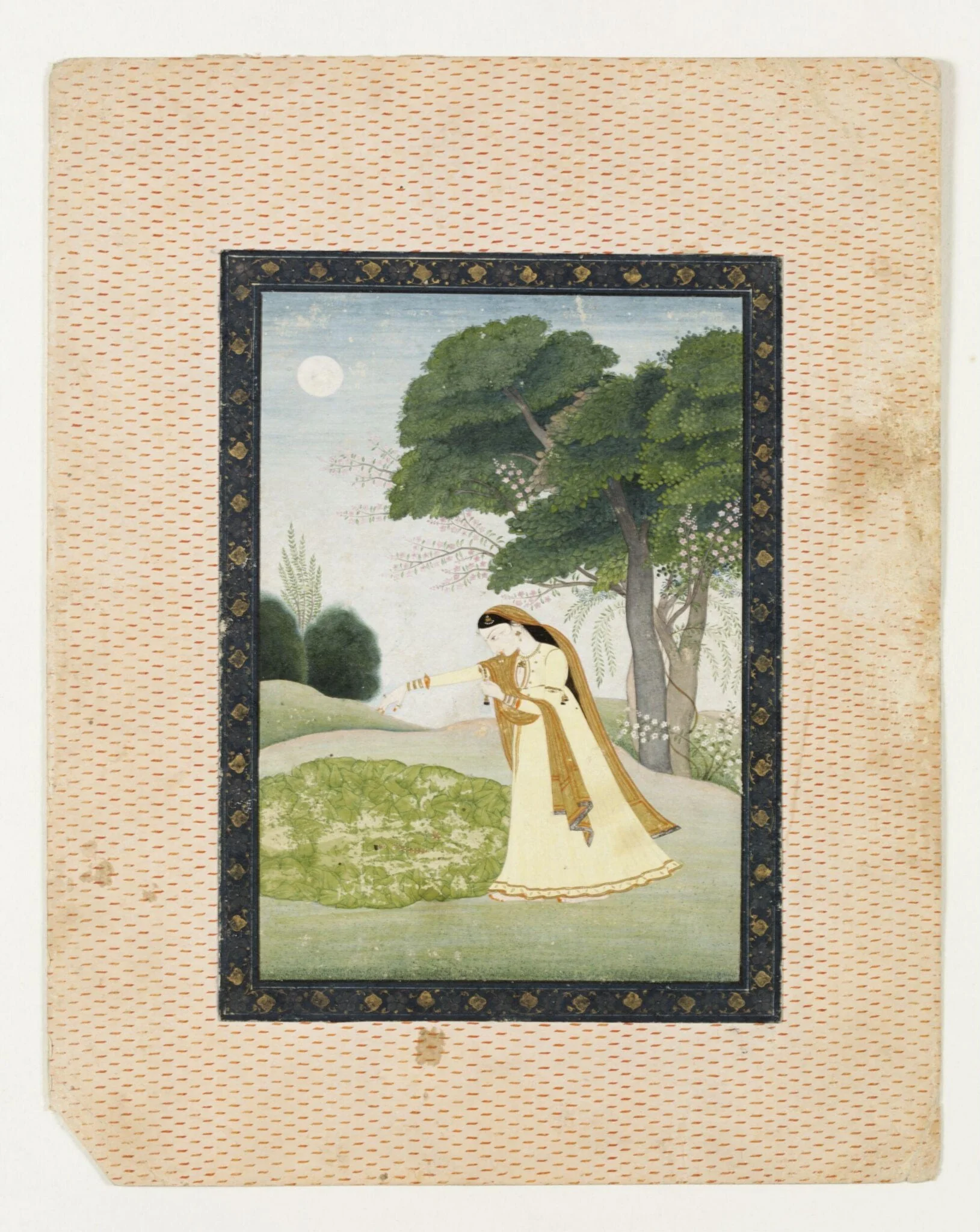 Vipralabdha Nayika, by Unknown, paint, 1820