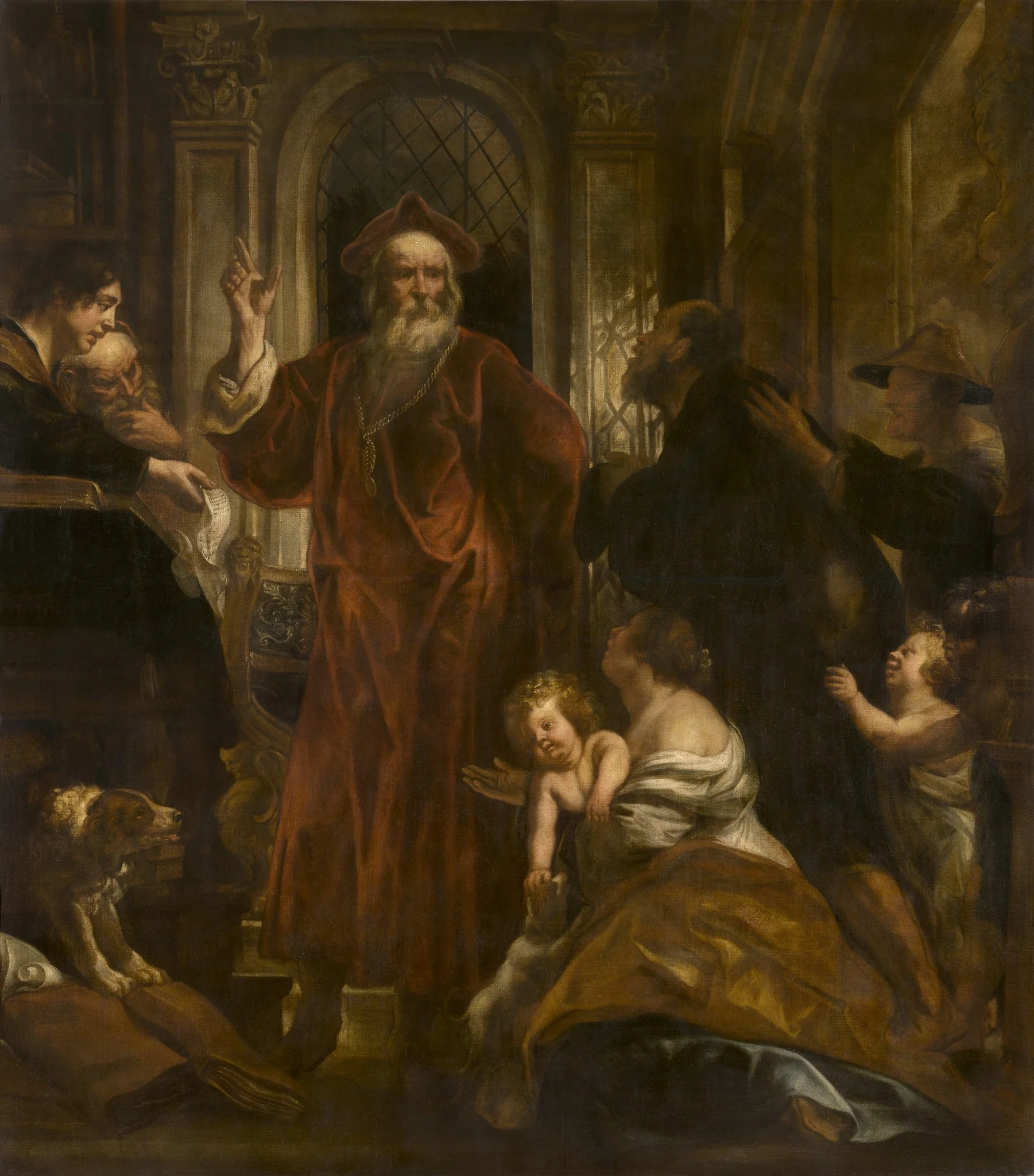 Saint Ivo of Brittany, by Jacob Jordaens, oil, 1657