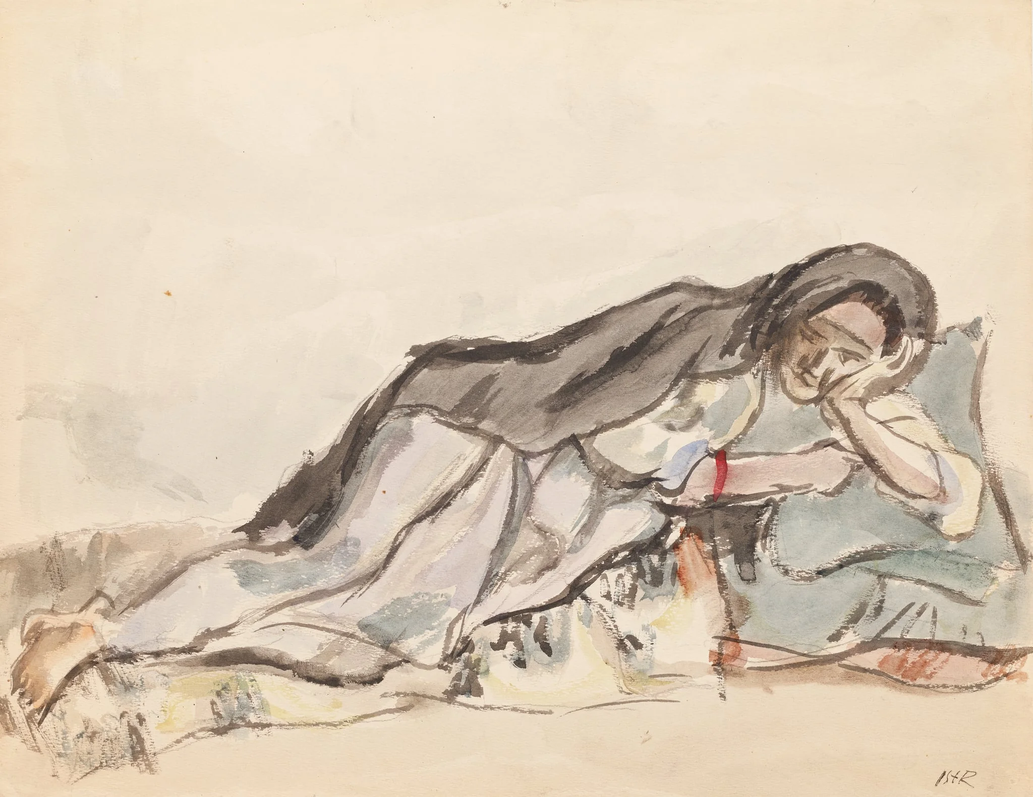 Tătăroaică culcată, by Iosif Iser, 1923