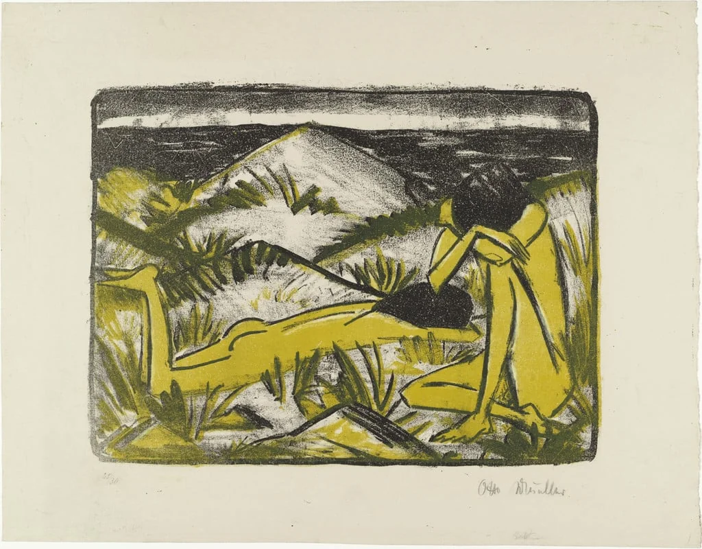 Untitled, by Otto Mueller, ink, 1922