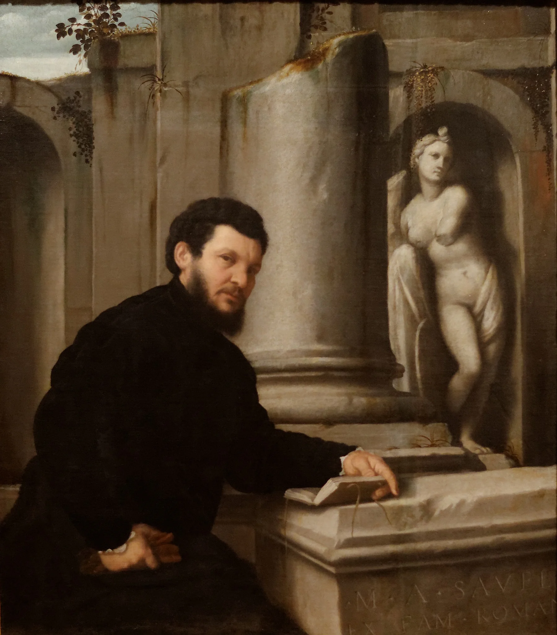 Marco Antonio Savelli, by Giovanni Battista Moroni, oil, 1900