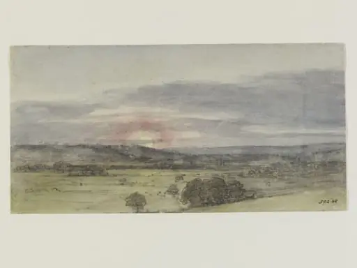 Dedham Vale, from East Bergholt: sunset.