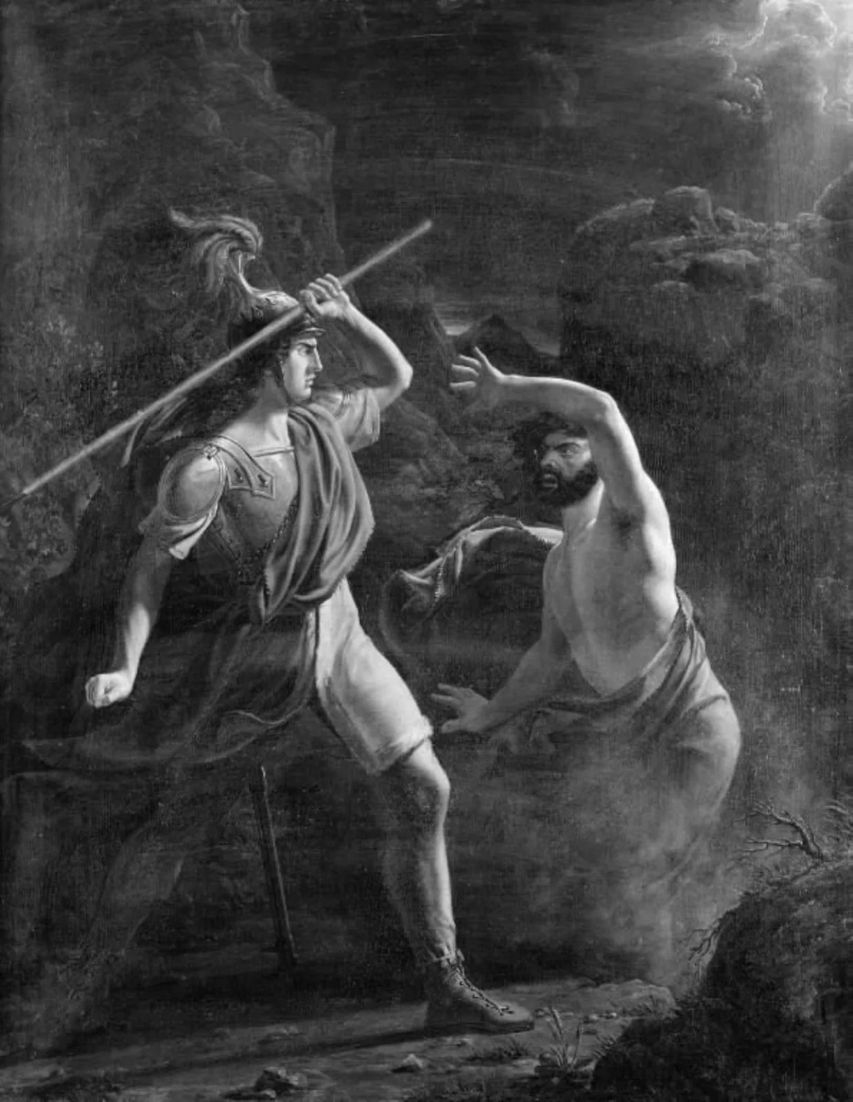 Loke styrtes i afgrunden af Hother, by Unknown, 1825