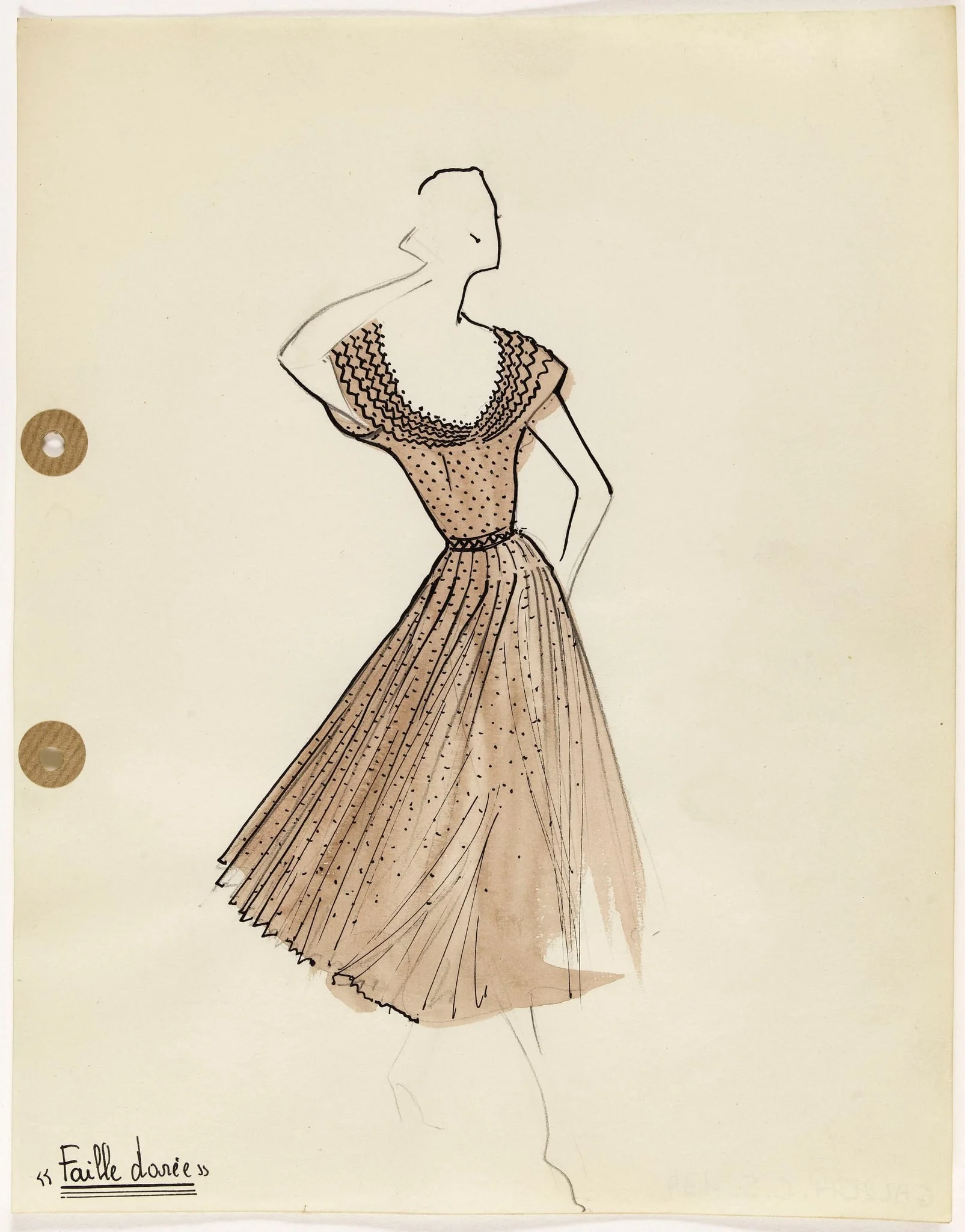'Faille dorée', by Carven, 1949