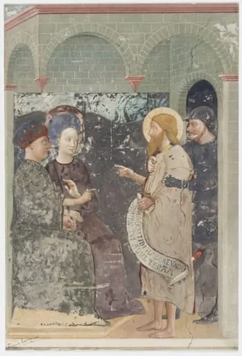 Copy after the painting St John the Baptist before Herod by Masolino in Castiglione d'Olona