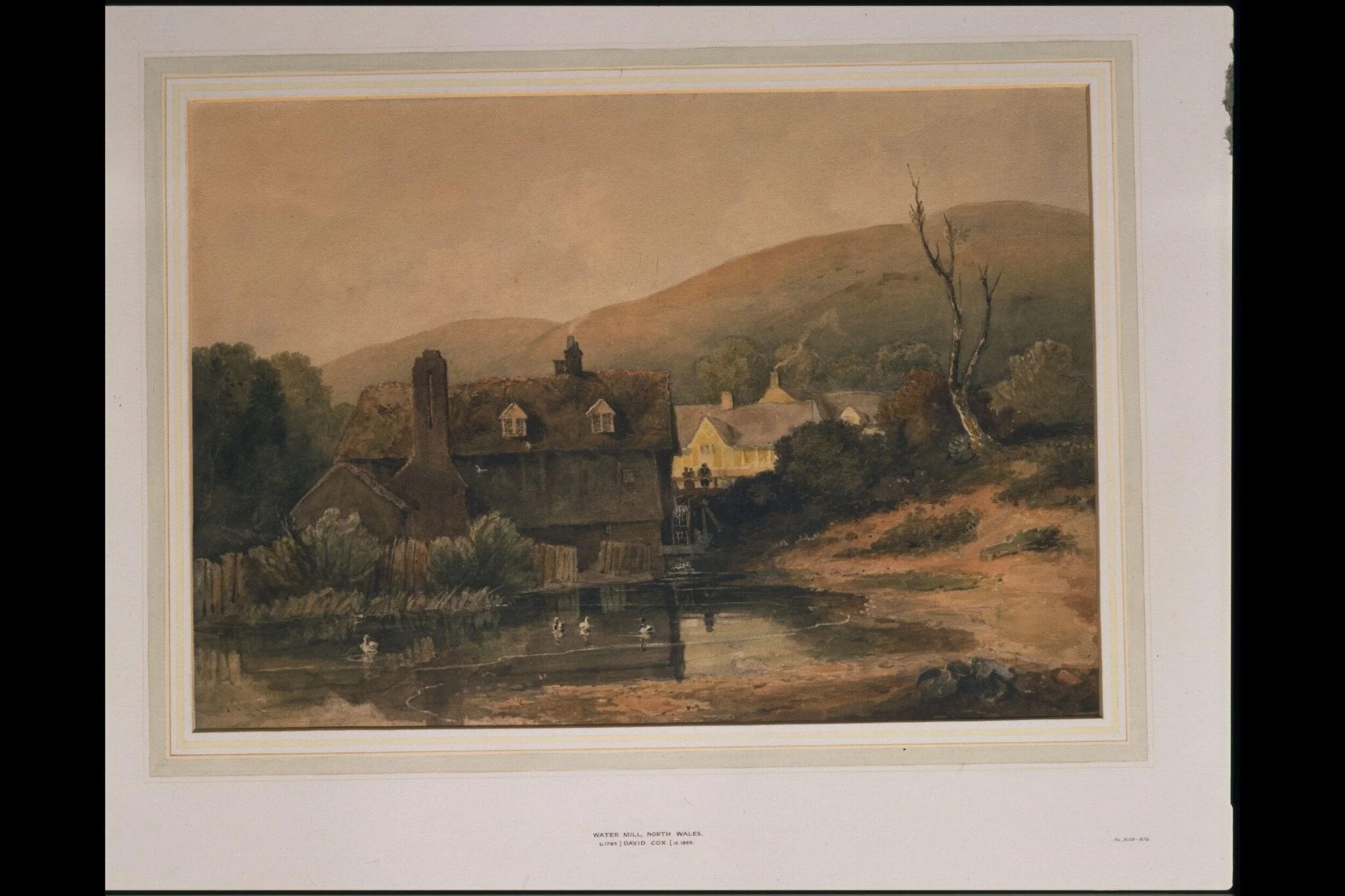 Water Mill, North Wales, by David Cox, watercolor, 1800