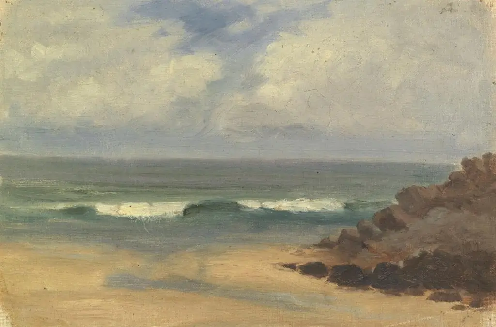 Sea from a sandy beach